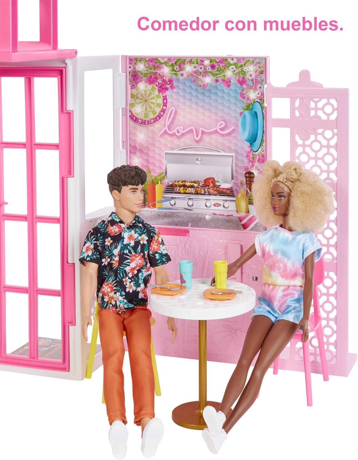 Barbie avec appartement Maison de poupée avec figurine, meubles et...
