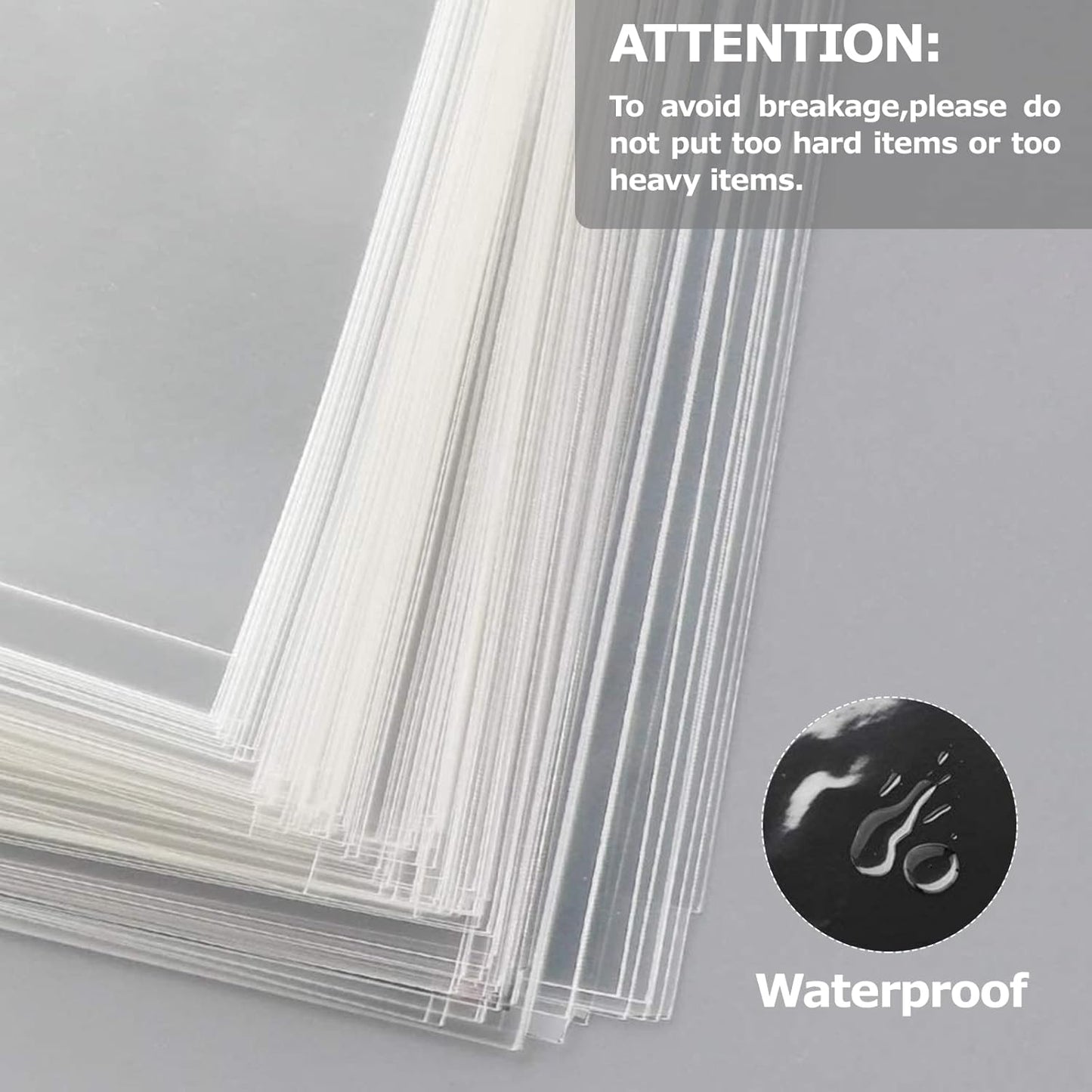 Carehabi 200PC Sacs en Plastique Cellophane Transparent Sacs en...