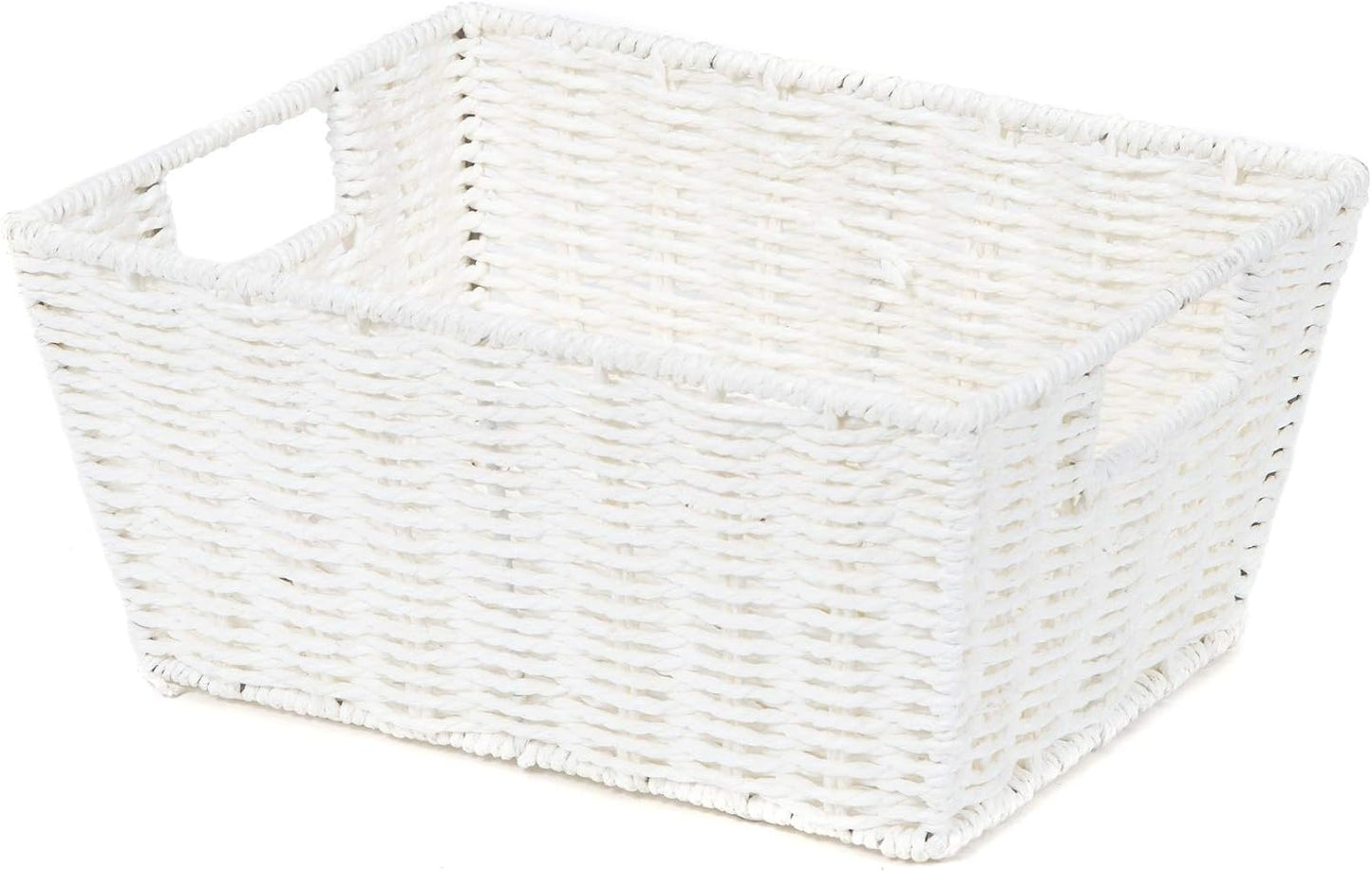 Compacteur Etna Cesto, Carta Intrecciata, Bianco, 31 x 24 x H,14 cm,...