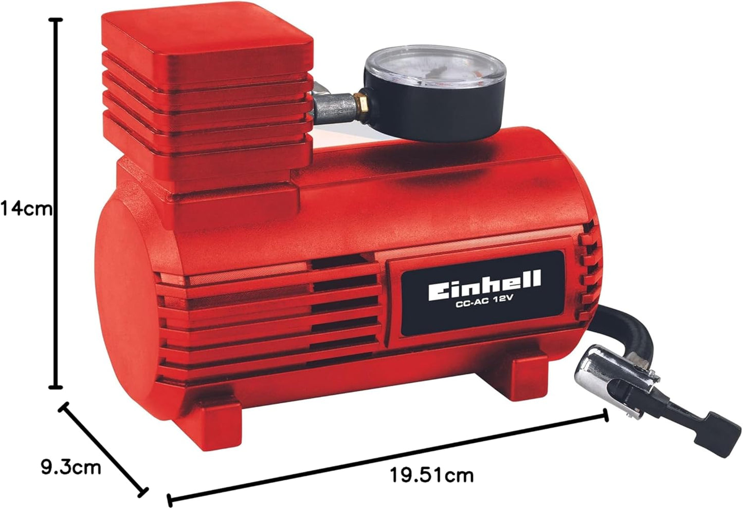 Einhell CC-AC 12V - Compresseur d'air pour voiture, manomètre 18 bars...