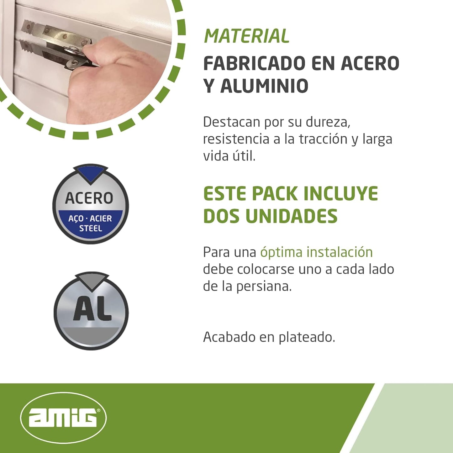 Amig - Fermeture antivol pour stores | Pack 2 unités | Ã¢â‚¬ï¿½3,2 x...