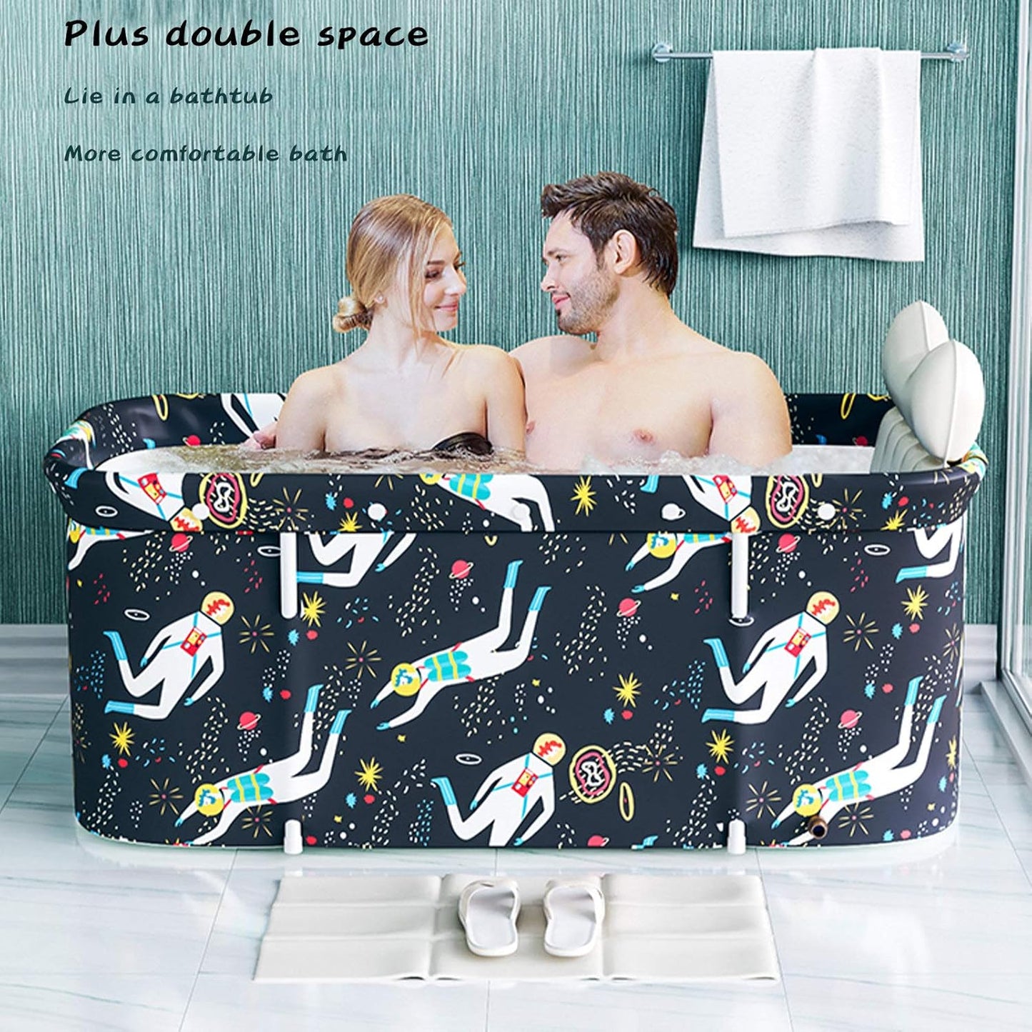 HWGING Baignoire Mobile Baignoire Pliante, Baignoire Adulte Portable,...