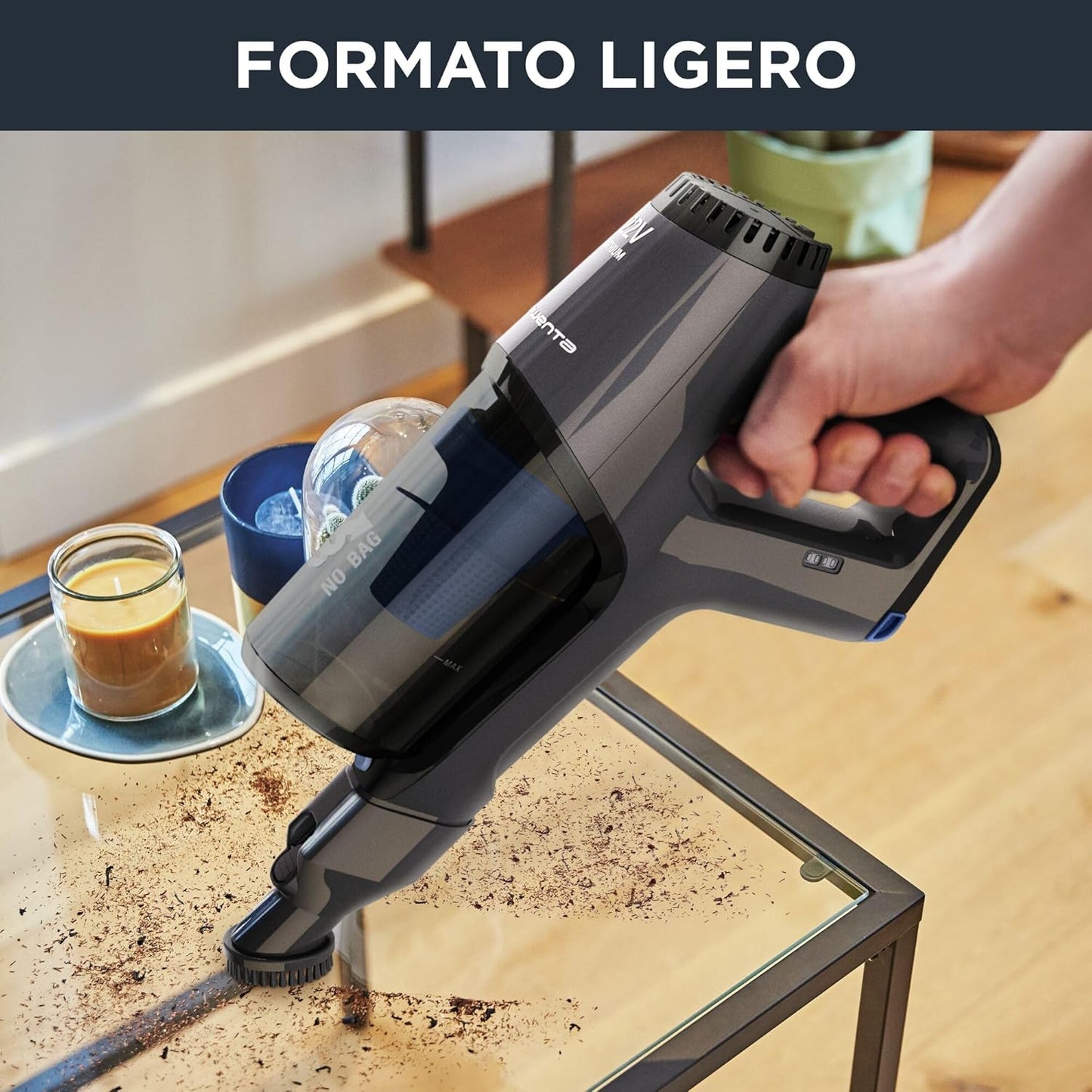 Rowenta XPert 3.60 Flex RH6971 - Aspirateur balai sans fil, avec 3 fonctions en 1, autonomie 45 minutes, batterie lithium, tube flexible, accès facile du sol au plafond