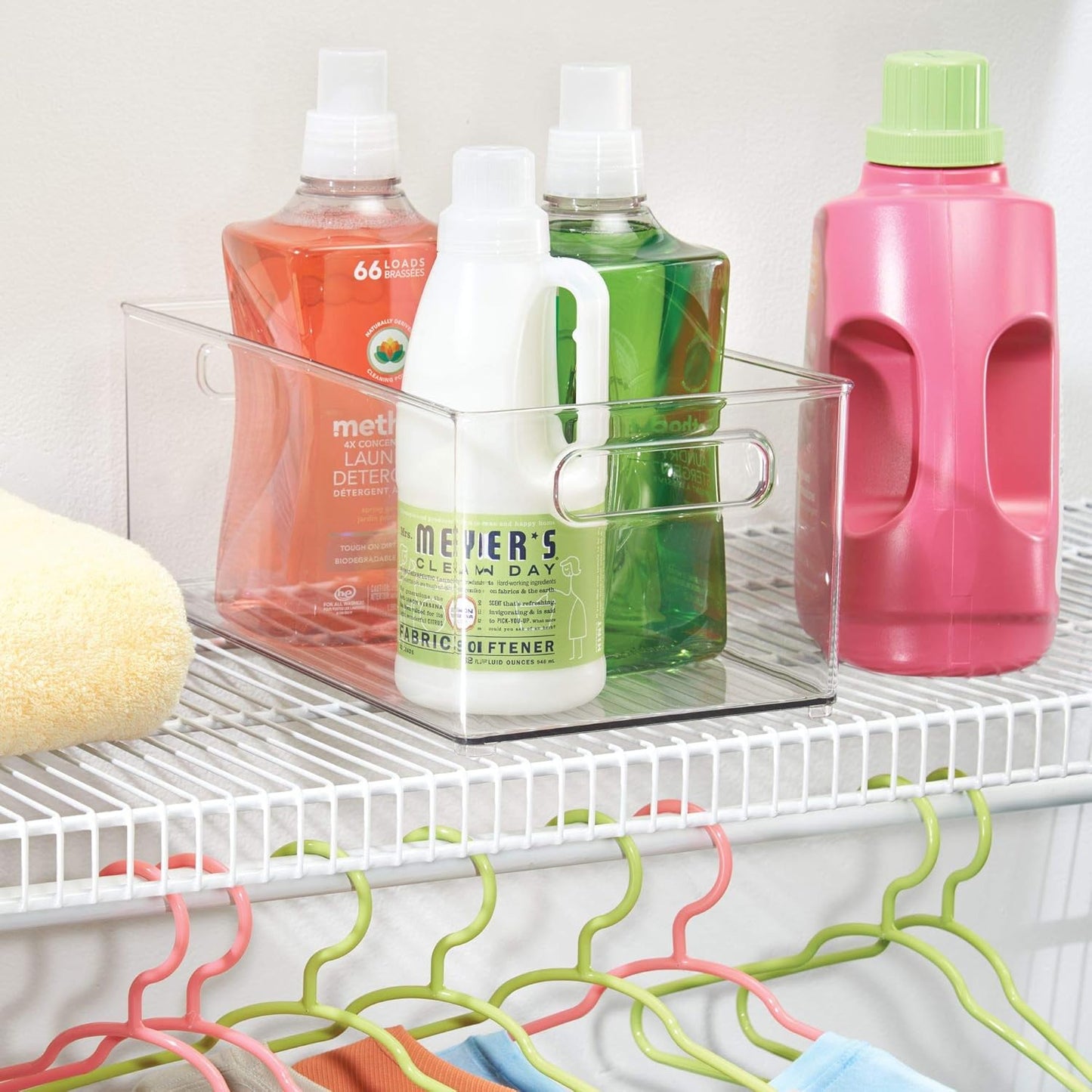 iDesign Organiseur de réfrigérateur/congélateur Binz, organiseur de réfrigérateur en plastique, boîtes de rangement empilables, transparent