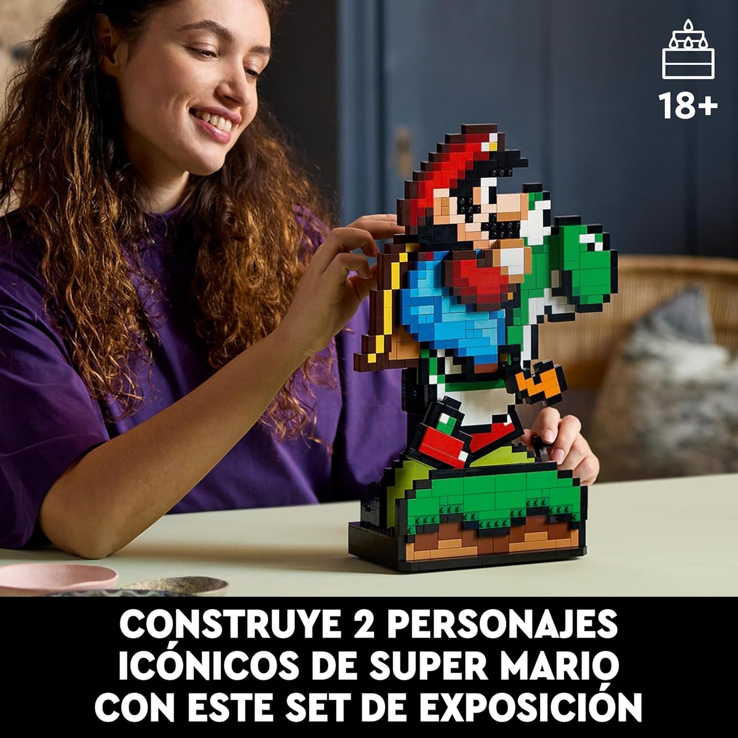 LEGO Super Mario World : Kit de modèles Mario et Yoshi pour adultes...