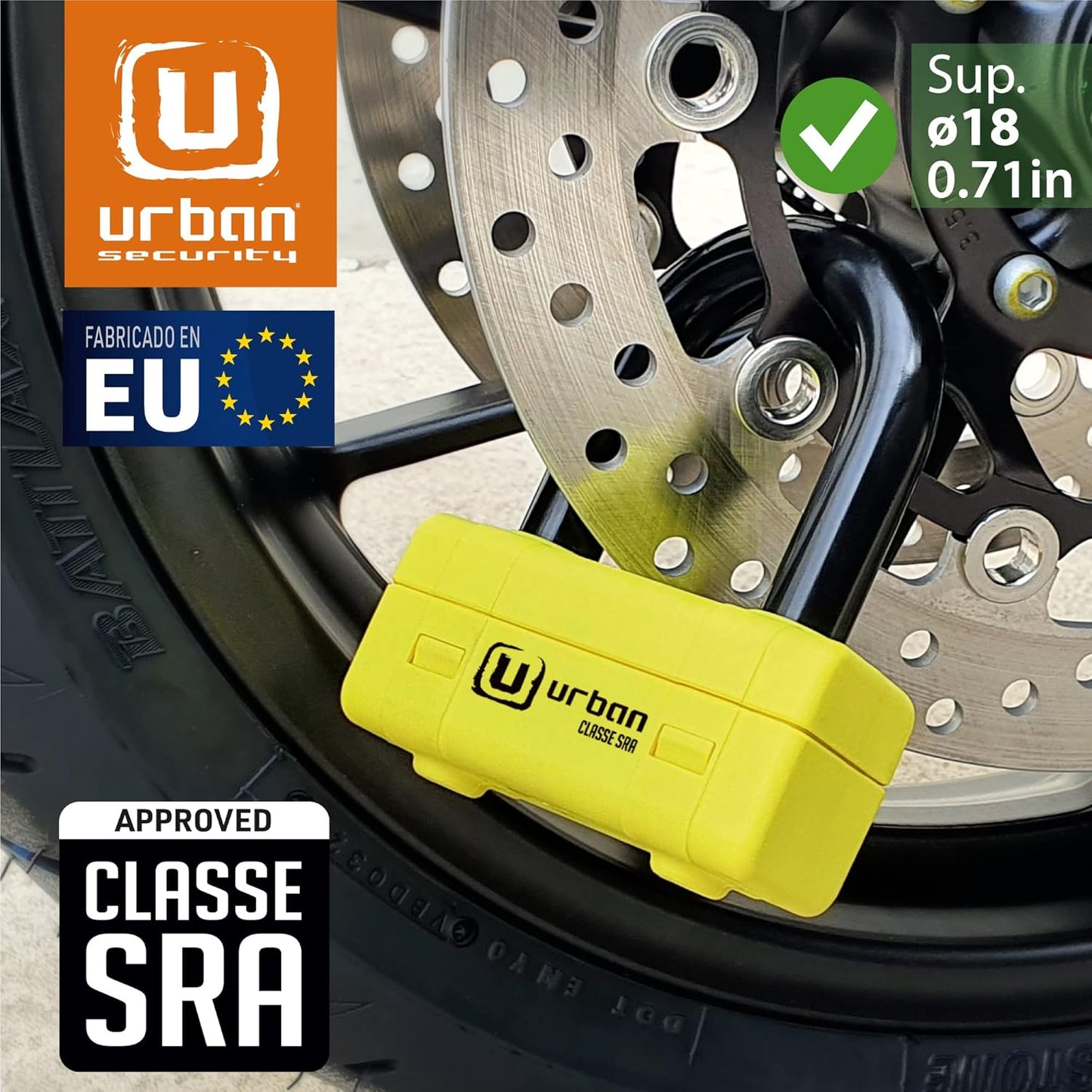 urban UR75 Cadenas Antivol Moto Haute Sécurité Approuvé, Antivol...