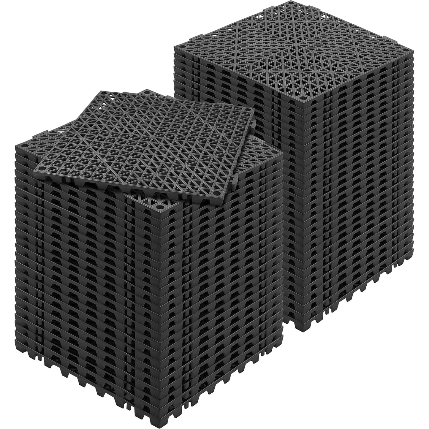 VEVOR Carrelage PVC Auto-ventilant 55 PCS Carrelage de Sol à Clip...