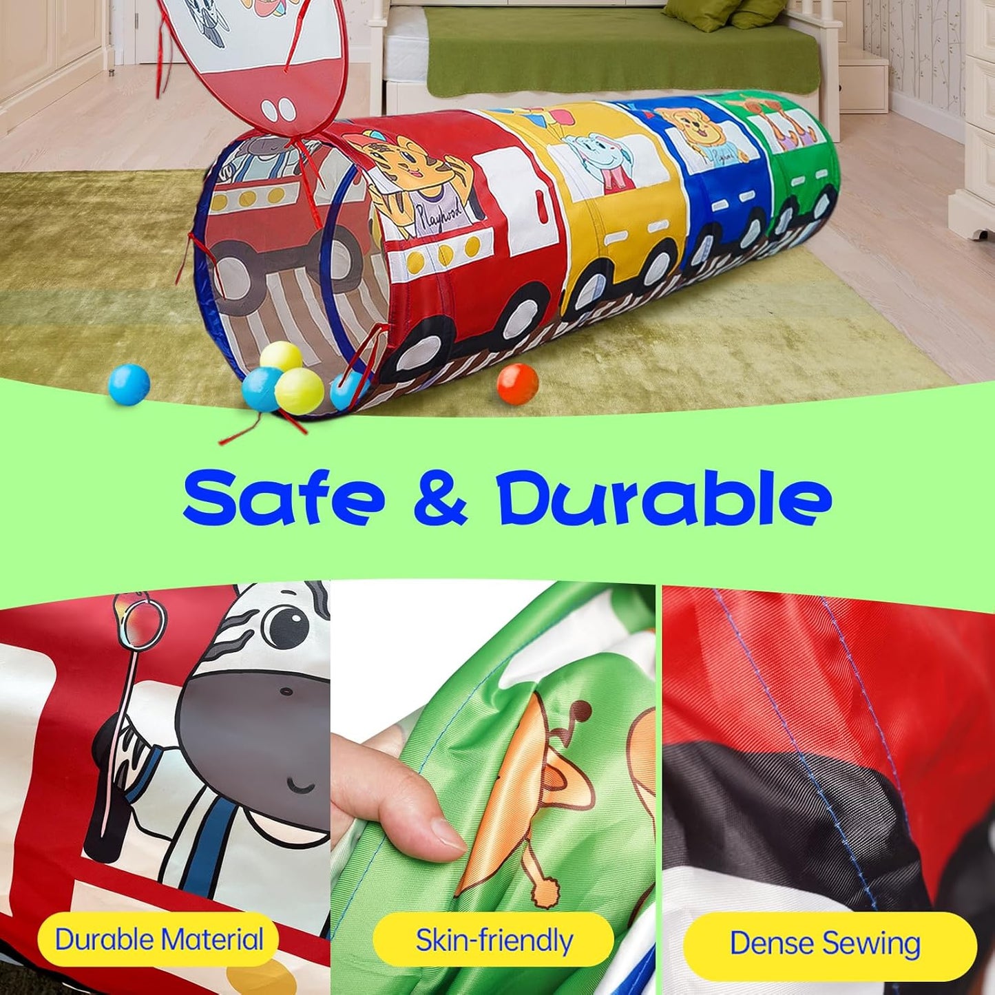 Tunnel de jeu pour enfants, tunnel de jeu de dessin animé, tunnel rampant, tunnel rampant, tunnel pour bébé, jouets et animaux de compagnie pour enfants, tunnels pour enfants, grotte pour enfants