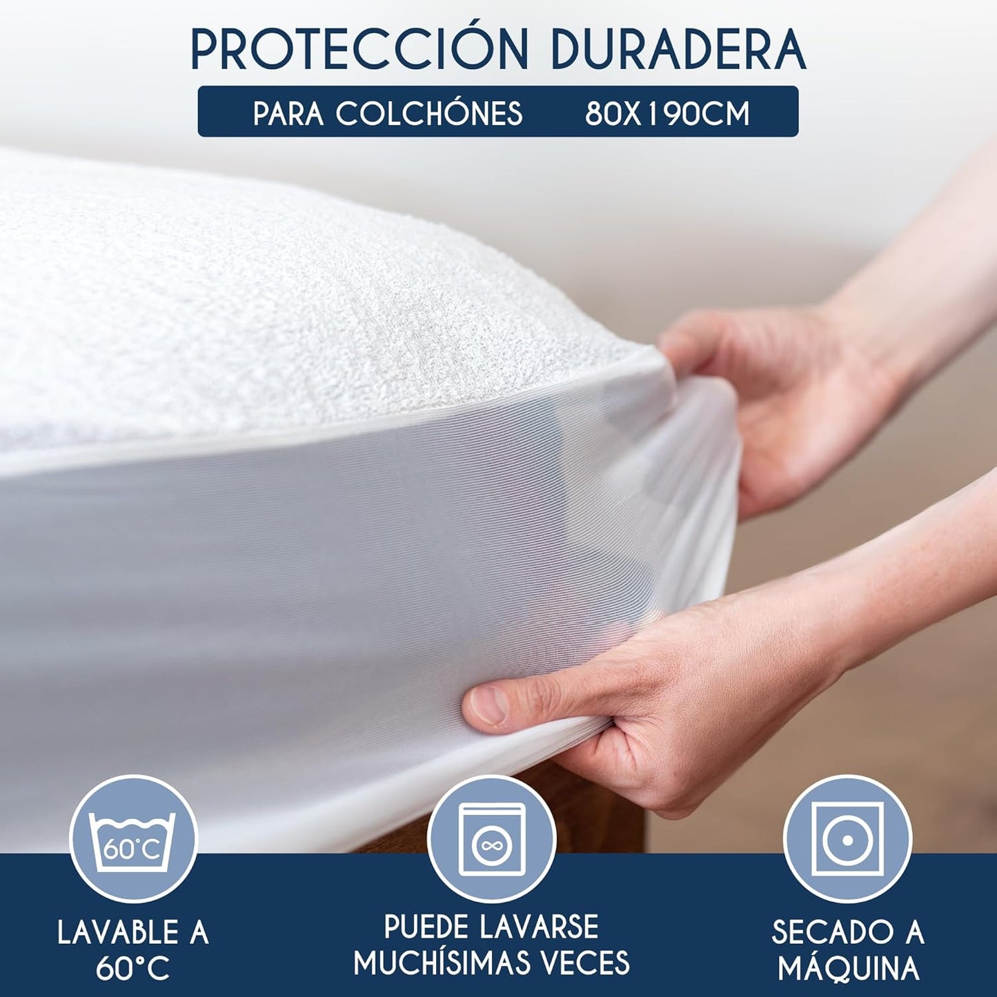 Protège Matelas 80x190 Imperméable Anti-acariens Premium Fabriqué en...