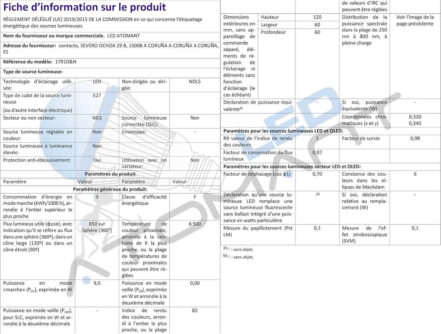 Ampoule LED E27 9W avec capteur crépusculaire. Capteur de lumière...