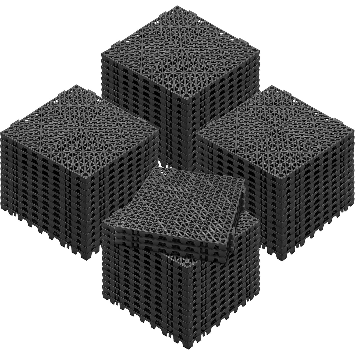 VEVOR Carrelage PVC Auto-ventilant 55 PCS Carrelage de Sol à Clip...