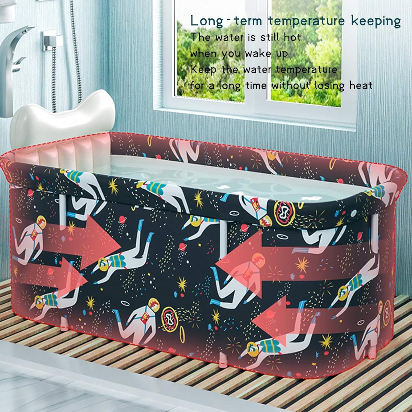 HWGING Baignoire Mobile Baignoire Pliante, Baignoire Adulte Portable,...