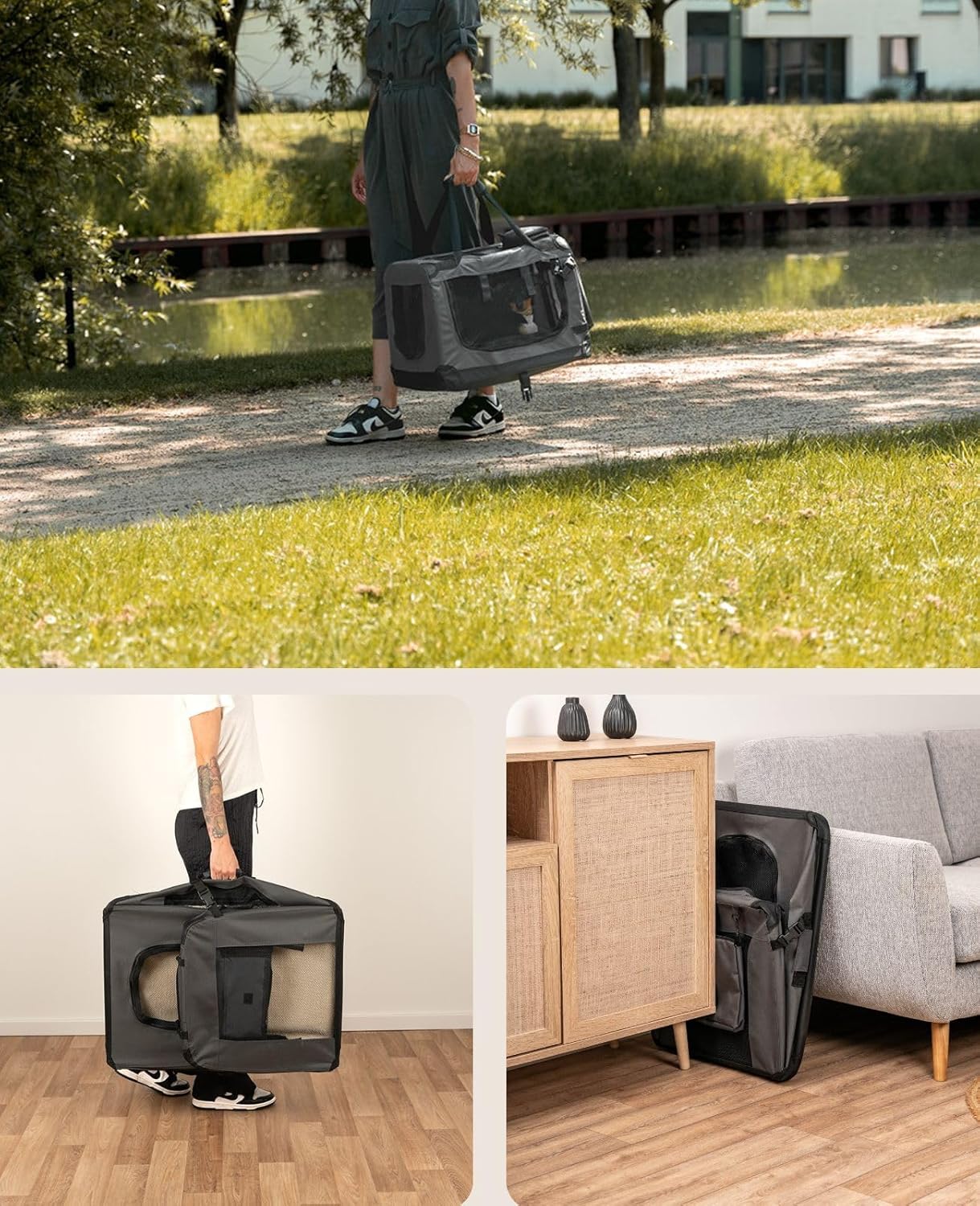 lionto Sac de Transport pour Chien Autobox Sac de Transport Pliable...