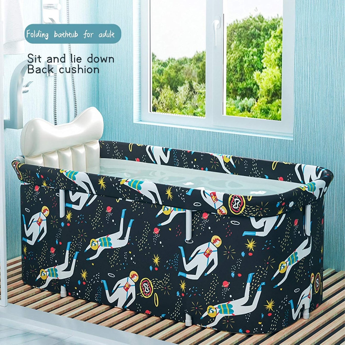 HWGING Baignoire Mobile Baignoire Pliante, Baignoire Adulte Portable,...