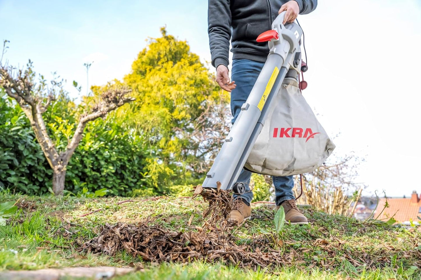 Aspirateur souffleur broyeur électrique IKRA IBV 3000 3en1, vitesse...