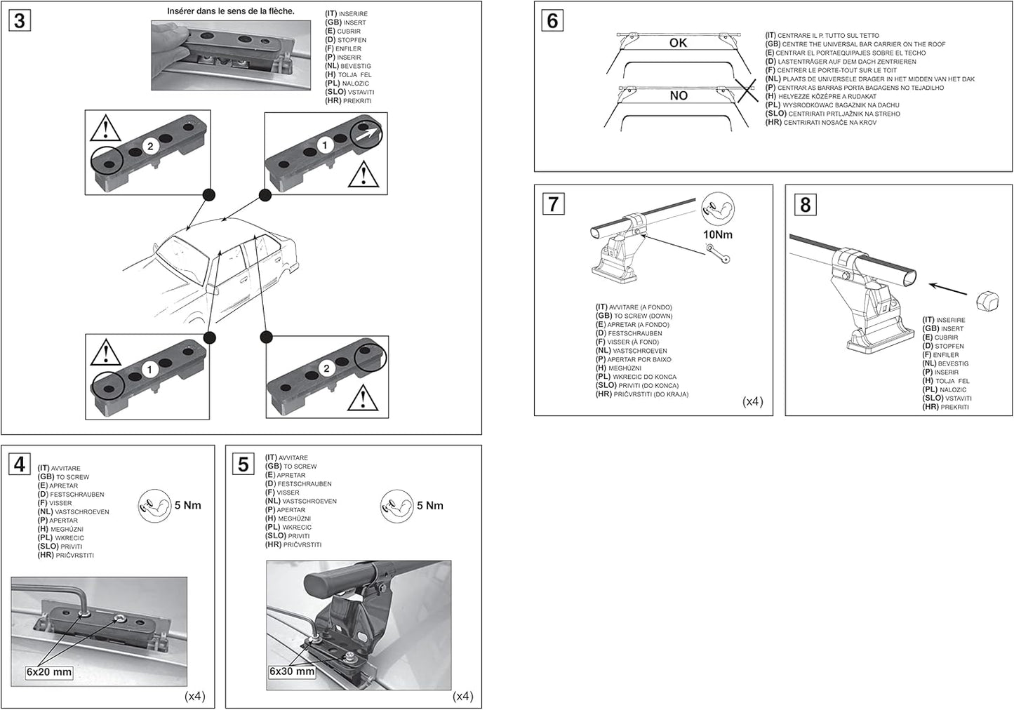 Système de porte-bagages pré-assemblé CAM Rax – Code 20015