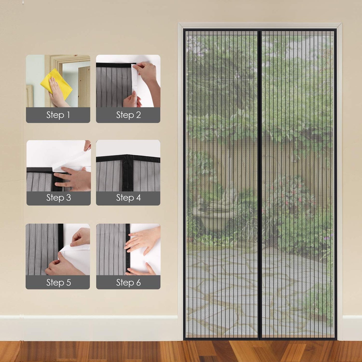 MYCARBON Moustiquaire Rideau de Porte Coulissante Magnétique...