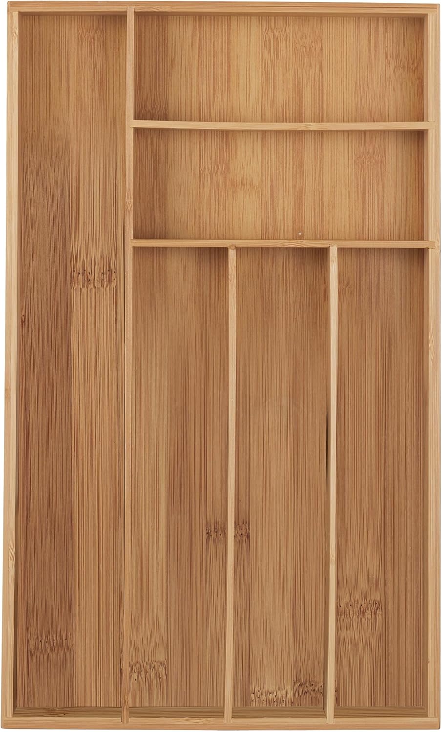 Relaxdays Tiroir à Couverts en Bambou, Organiseur à Couverts,...