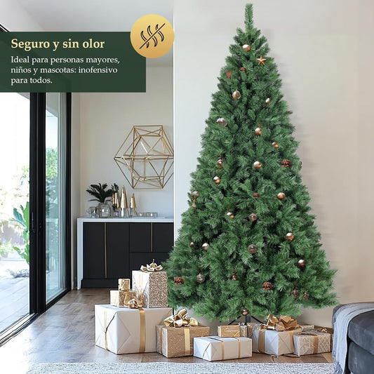 SALCAR Sapin de Noël Artificiel 210 cm, Sapin de Noël avec Gants et...