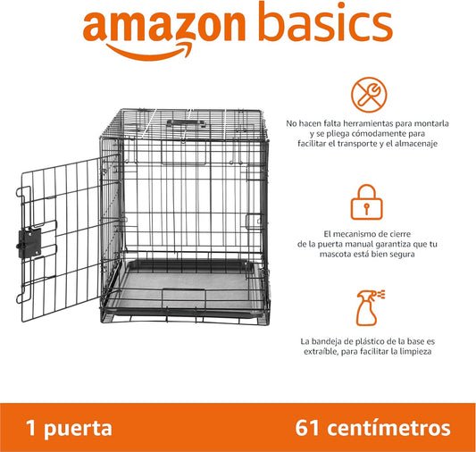 Amazon Basics Cage pour chien en fil métallique durable, pliable avec...