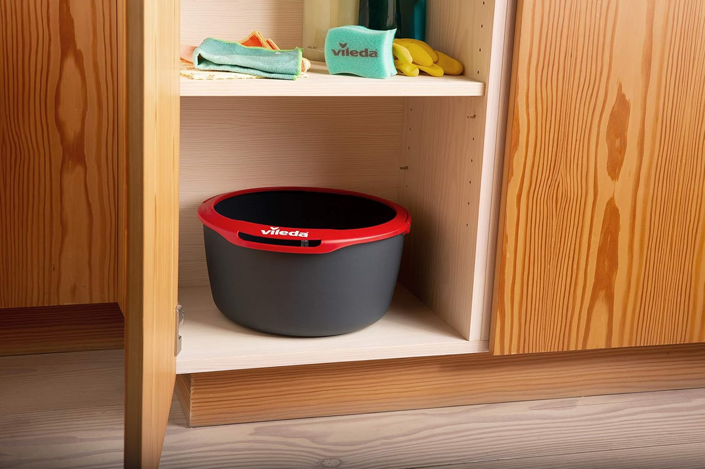 Vileda Spin & Clean Système de nettoyage, Rouge et Noir, 335 x 176 x...