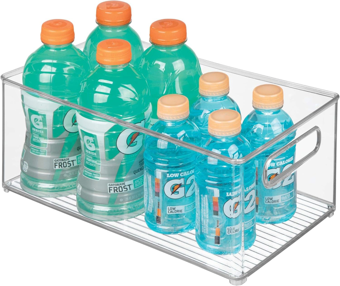 iDesign Organiseur de réfrigérateur/congélateur Binz, organiseur de réfrigérateur en plastique, boîtes de rangement empilables, transparent