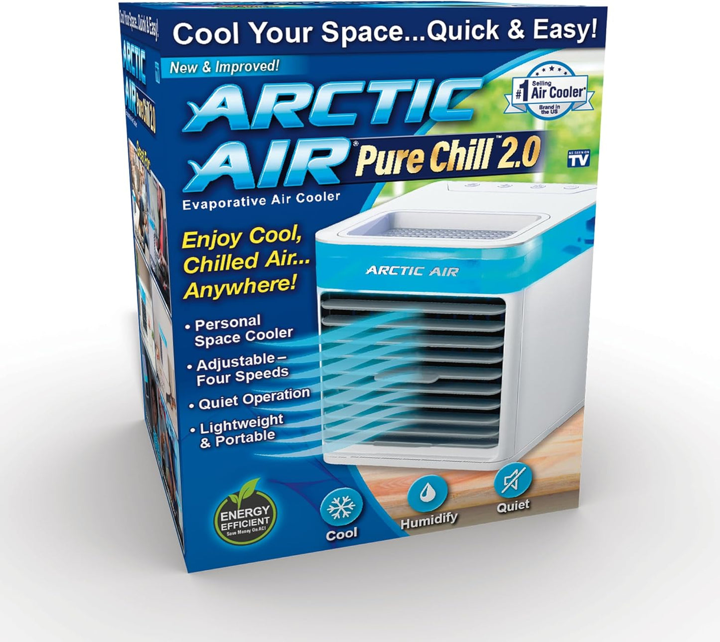 ARCTIC AIR PURE CHILL 2.0 - Climatiseur portable - Rafraîchit et...