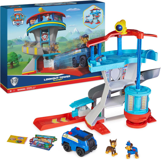 Paw Patrol, ensemble de jeu Lookout Tower avec lanceur de voiture...