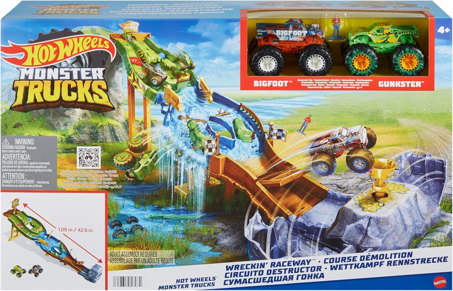 Hot Wheels Monster Trucks Tournament of the Titans Track pour petites...
