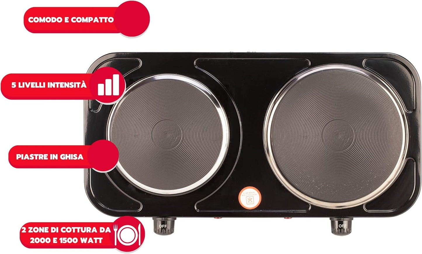 ARDES Cuisinière électrique pour cuisiner, 2500W en acier peint pour...