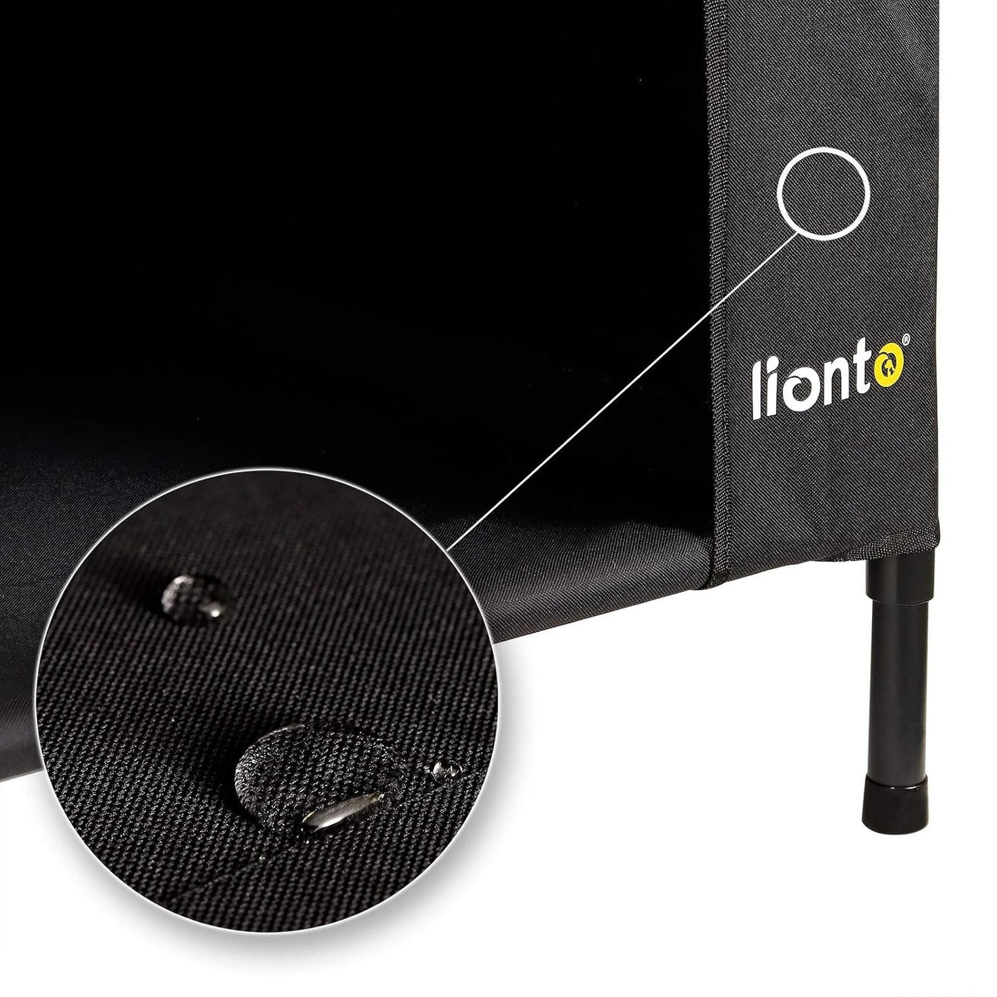 Lionto Lit surélevé pour chien avec toit pour chien (M) 110 x 75 x...