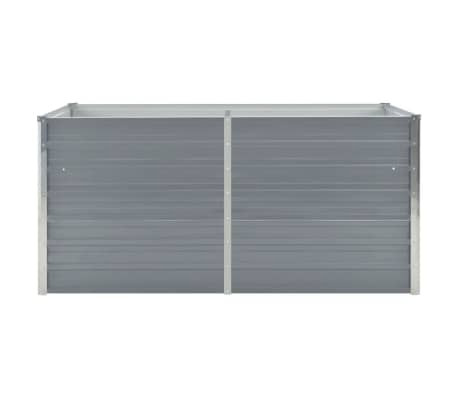 vidaXL Jardinera elevada 160x80x77 cm acero galvanizado gris