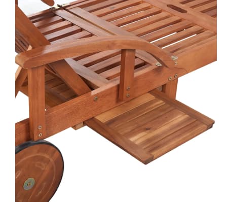 vidaXL Tumbona de madera maciza de acacia