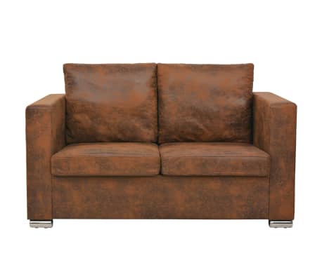 vidaXL Canapé à 2 places 137x73x82 cm Cuir daim artificiel