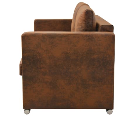 vidaXL Canapé à 2 places 137x73x82 cm Cuir daim artificiel