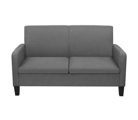 vidaXL Sofá de 2 plazas 135x65x76 cm gris oscuro