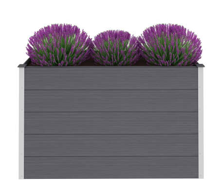 vidaXL Arriate de WPC gris 150x50x91 cm
