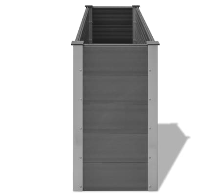 vidaXL Arriate de WPC gris 150x50x91 cm
