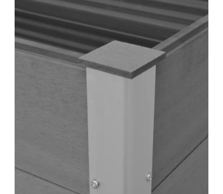 vidaXL Arriate de WPC gris 150x50x91 cm