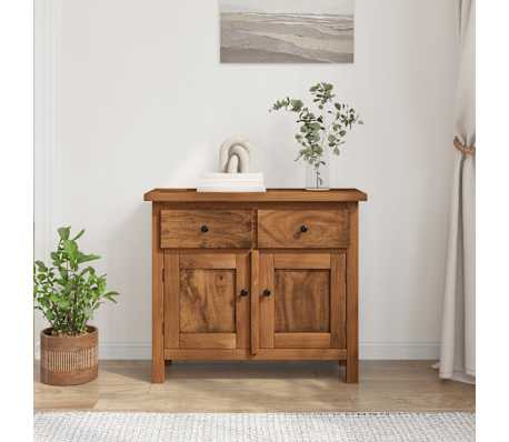 vidaXL Aparador de madera maciza de caoba 75x30x65 cm