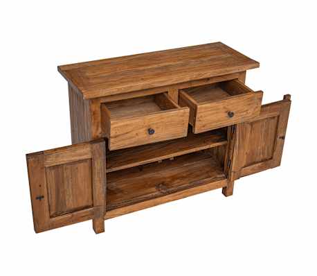 vidaXL Aparador de madera maciza de caoba 75x30x65 cm