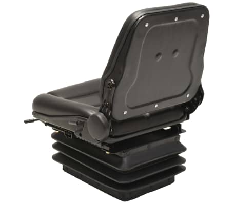 vidaXL Siège de tracteur avec suspension et dossier réglable