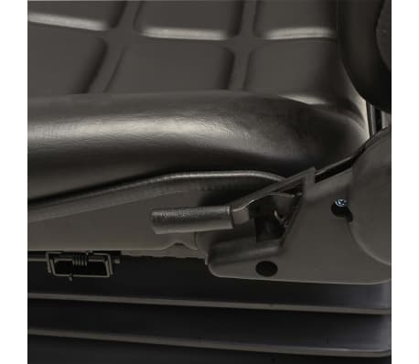 vidaXL Siège de tracteur avec suspension et dossier réglable