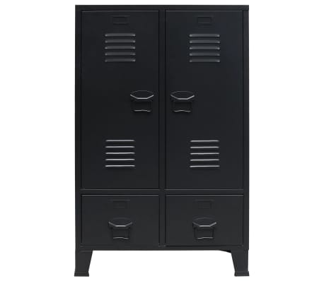 vidaXL Armario metálico de estilo industrial 67x35x107 cm negro