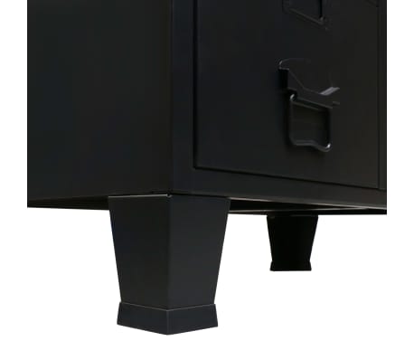 vidaXL Armario metálico de estilo industrial 67x35x107 cm negro
