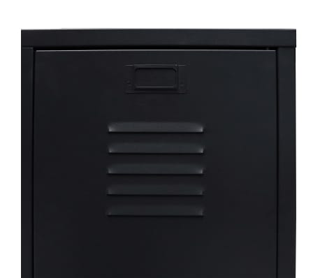 vidaXL Armario metálico de estilo industrial 67x35x107 cm negro
