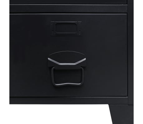 vidaXL Armario metálico de estilo industrial 67x35x107 cm negro
