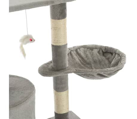 vidaXL Rascador para gatos con poste de sisal 138 cm gris