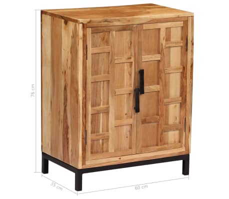 vidaXL Aparador de madera maciza de acacia marrón 60x35x76 cm