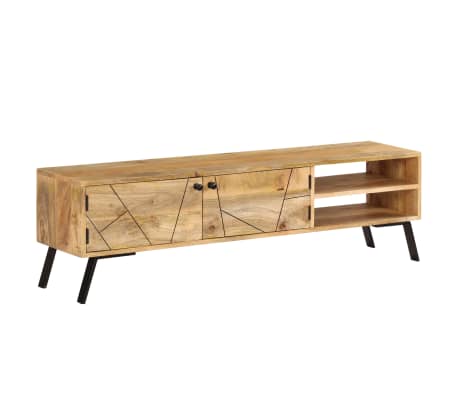 vidaXL Mueble de TV madera maciza de mango 140x30x40 cm